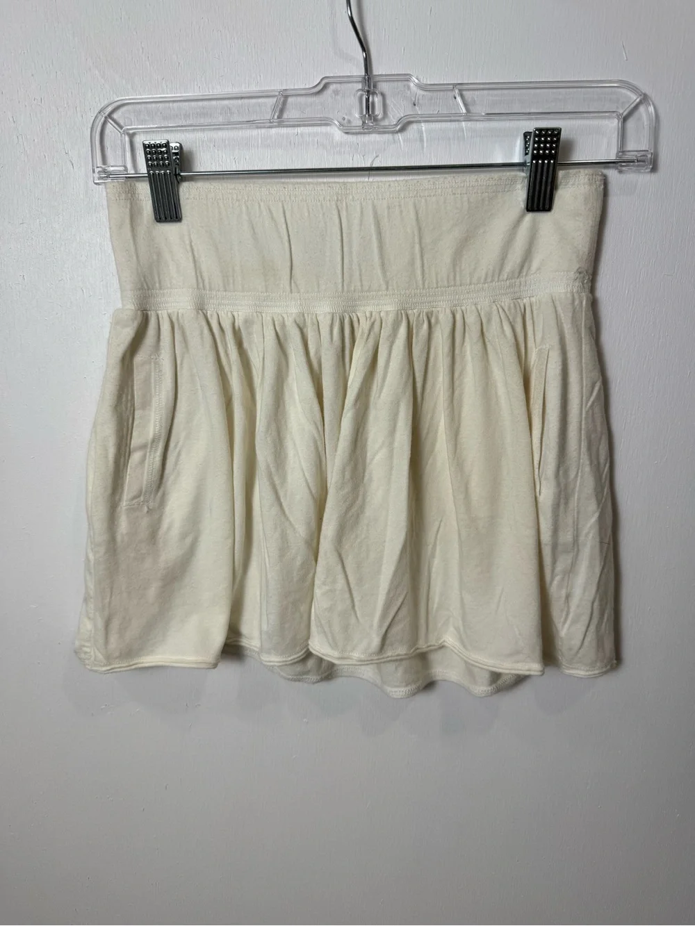 Abercrombie & Fitch Ivory Pocket Mini Skirt XS Soft Stretch Cottagecore boho